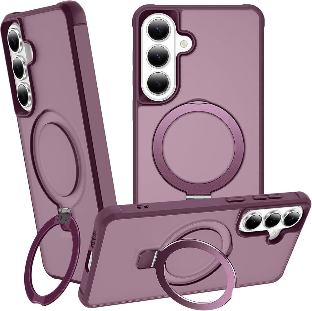 Lufanbis Samsung Galaxy S26 6.3" Magnetic Ring Stand Case Wine Red New